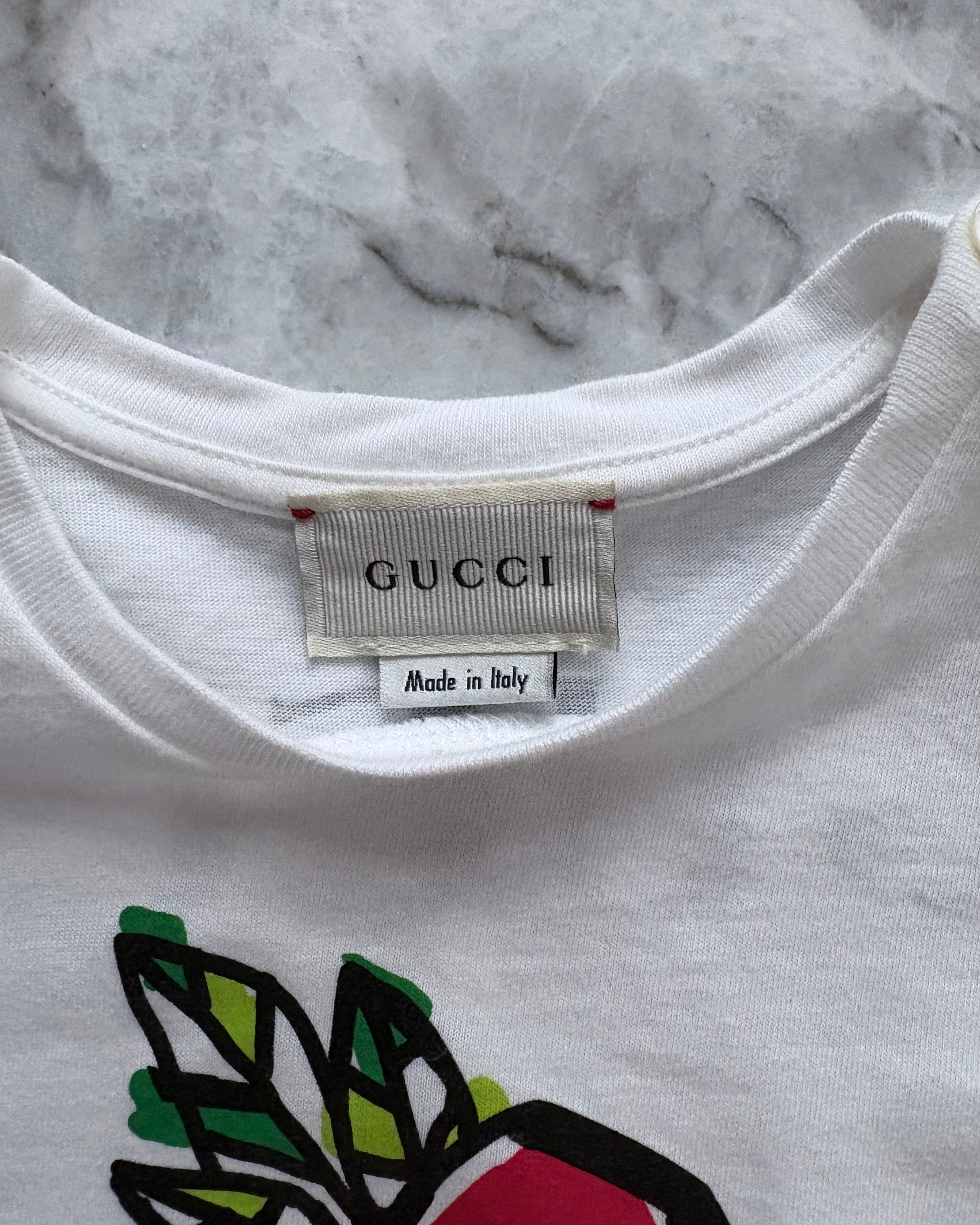 Gucci Kids Strawberry T-Shirt, White