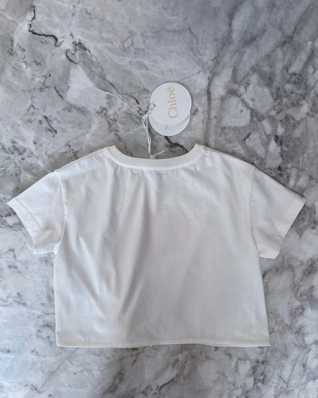Chloé Kids White & Pink Heart T-Shirt