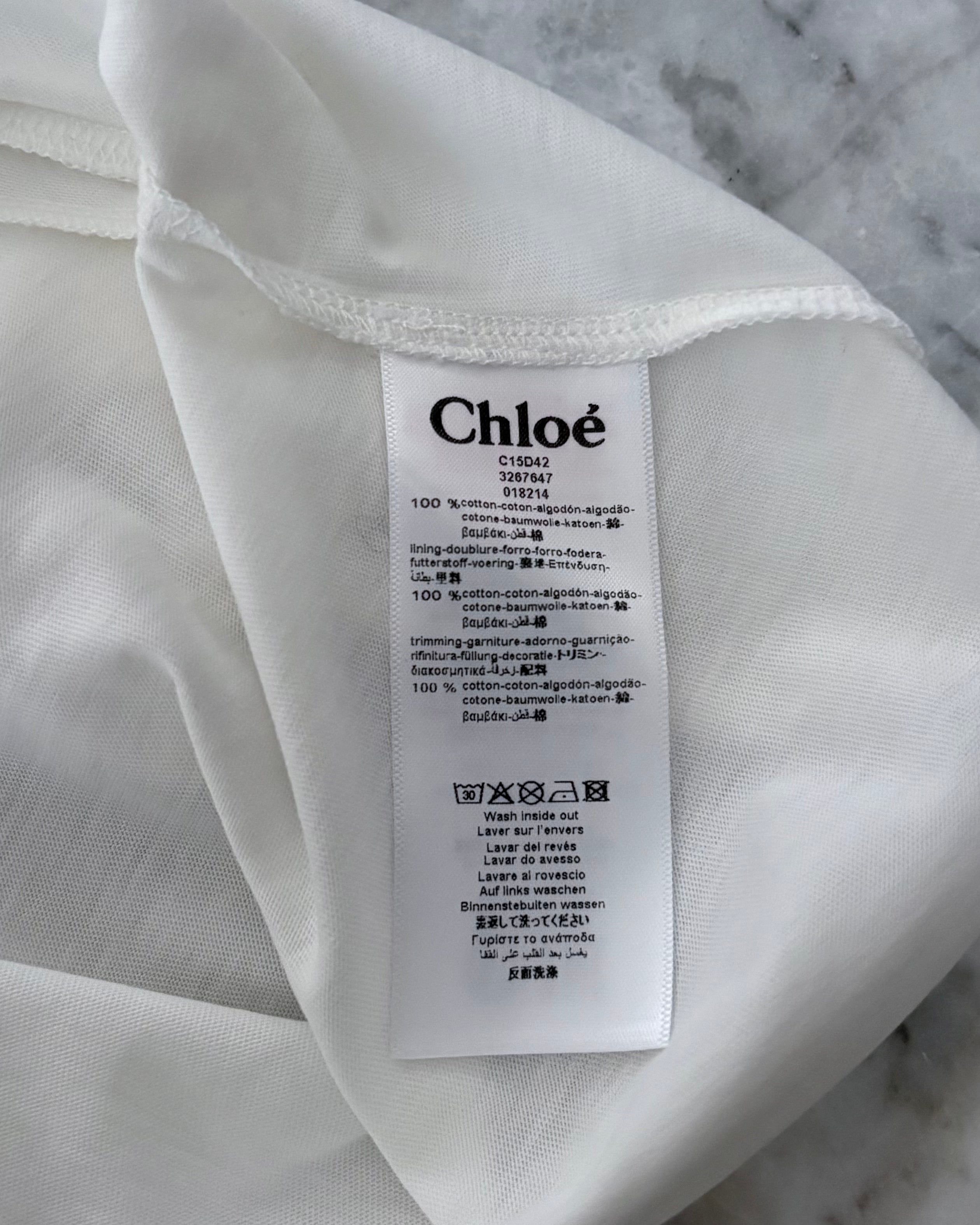 Chloé Kids White & Pink Heart T-Shirt