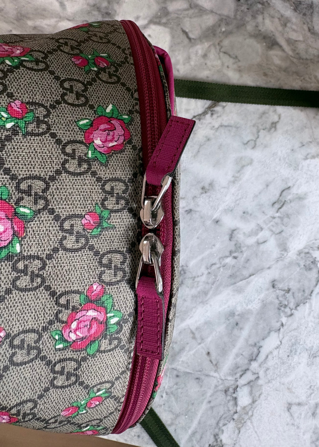 Gucci Girls' GG Supreme Rose Backpack