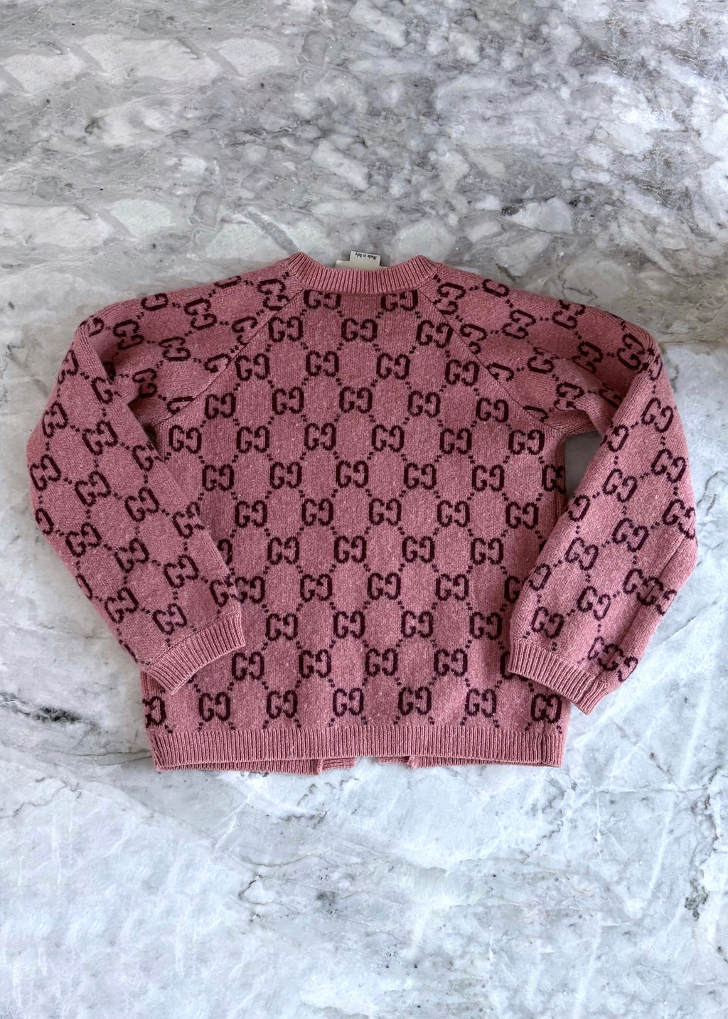 Gucci Kids GG Knit Cardigan Wool, Pink