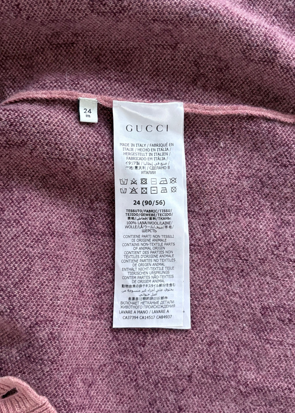 Gucci Kids GG Knit Cardigan Wool, Pink