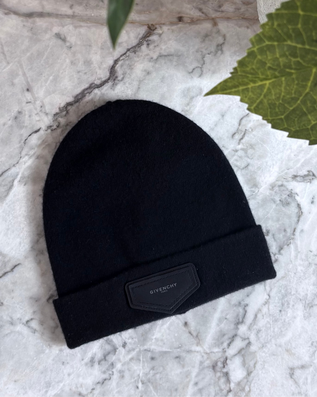 Givenchy Kids Logo Beanie, Black