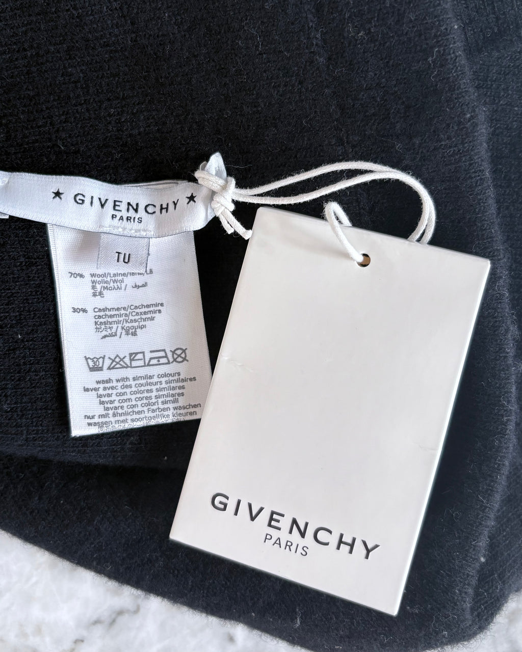 Givenchy Kids Logo Beanie, Black