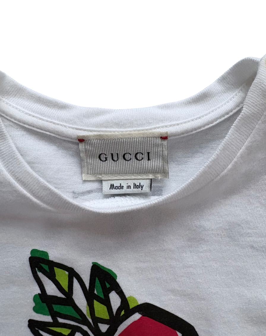 Gucci Kids Strawberry T-Shirt, White