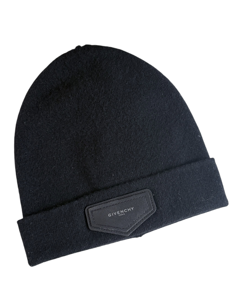 Givenchy Kids Logo Beanie, Black