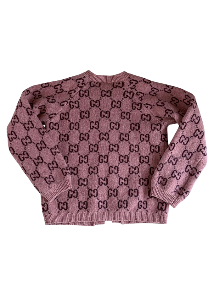 Gucci Kids GG Knit Cardigan Wool, Pink