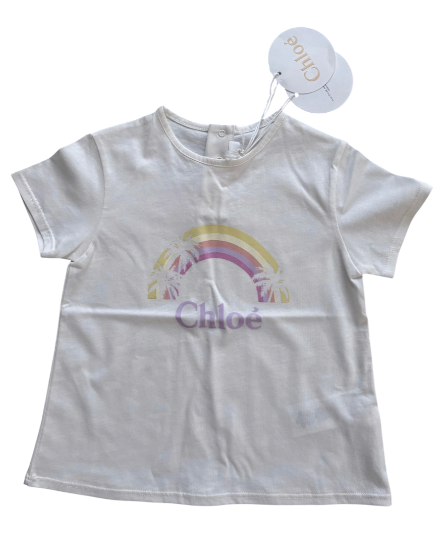 Chloé Kids Rainbow Logo T-Shirt – PetitLauLay
