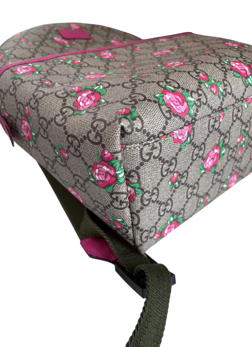 Gucci Girls' GG Supreme Rose Backpack