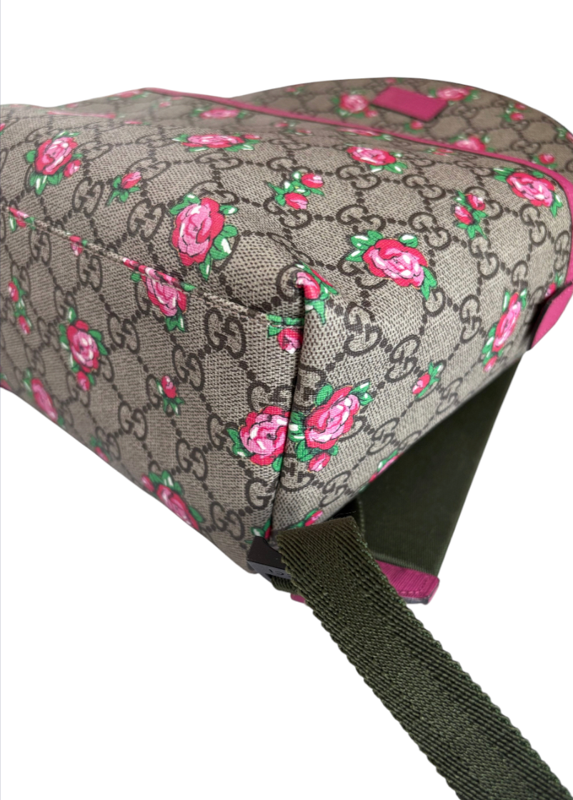 Gucci Girls' GG Supreme Rose Backpack