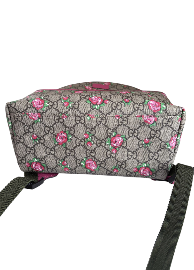 Gucci Girls' GG Supreme Rose Backpack